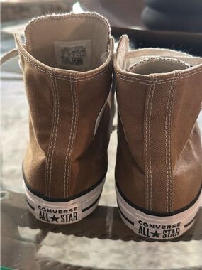 Converse Kids High Top Sneakers in Brown Canvas